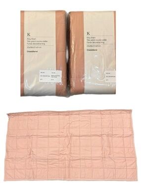 Crate&Barrel 100% Organic Cotton Pink King Pair Pillow Sham